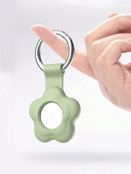1pc Flower Shaped Silicone Protective Case Compatible With Apple Airtag Tracker Anti-lost Device