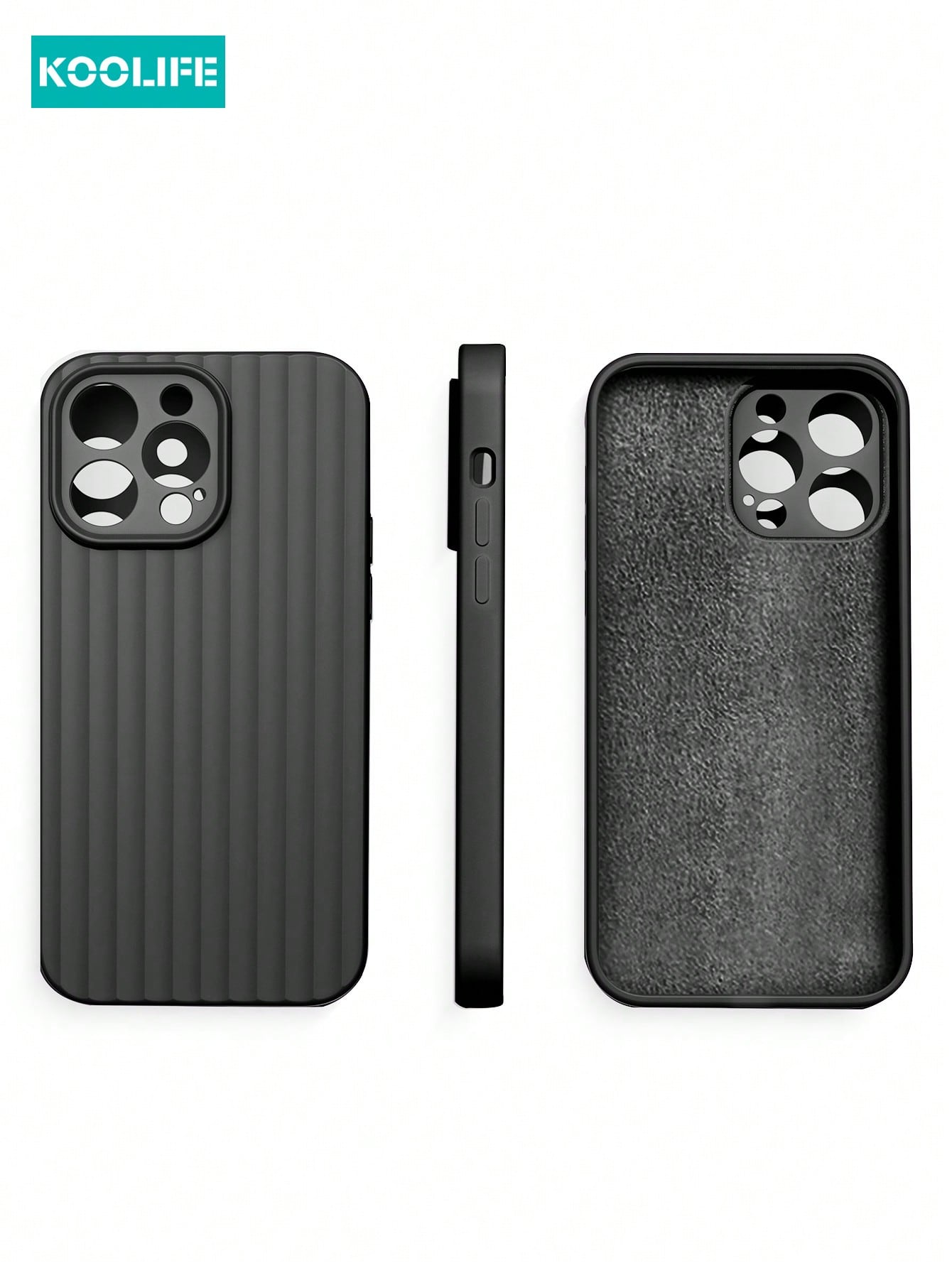 Koolife 1pc 2.0mm Thick Liquid Silicone Full Coverage Protective Case Compatible With IPhone 15 14 13 12 11 Pro Max