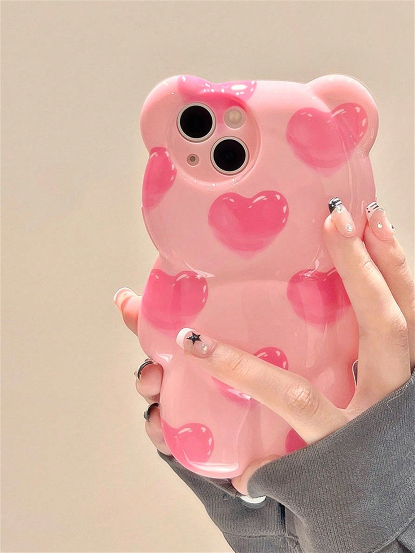 Cartoon Bear Design Anti-Fall Phone Case Kawaii