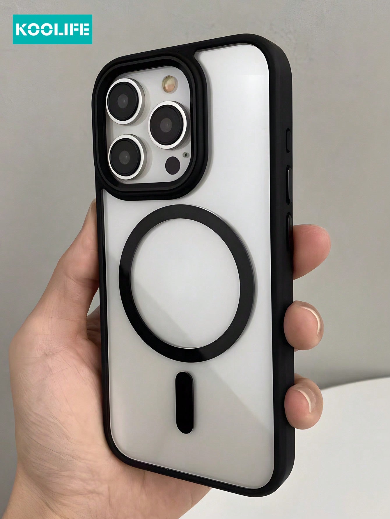 Koolife Ultimate Protection Thickened Anti-Fall TPU+PC Magnetic Protective Case Compatible With IPhone 11/12/13/14/15 Pro Max - Transparent Material Restores True Machine Color