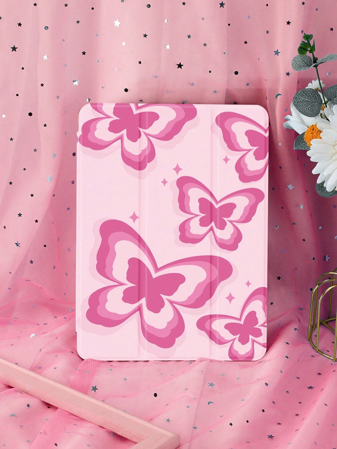 Bow IPad Case Compatible With IPad Air1/2 9.7inch,Compatible With Huawei Metepad 11/ Tab/Xiaomi 5 Cover,With Pen Holder,Supports Automatic Sleep/Wake Lid