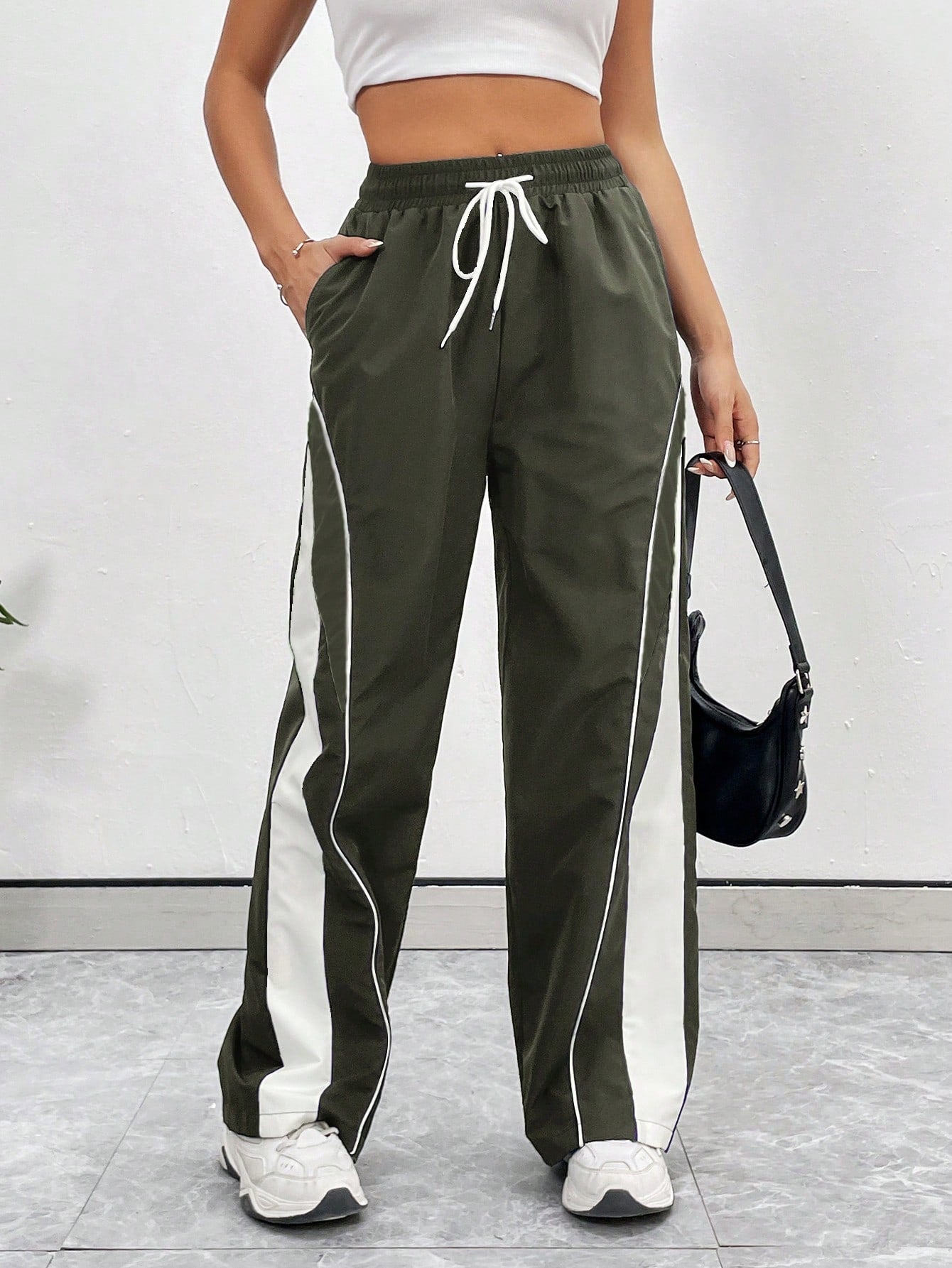 Color Block Casual Sports Pants
