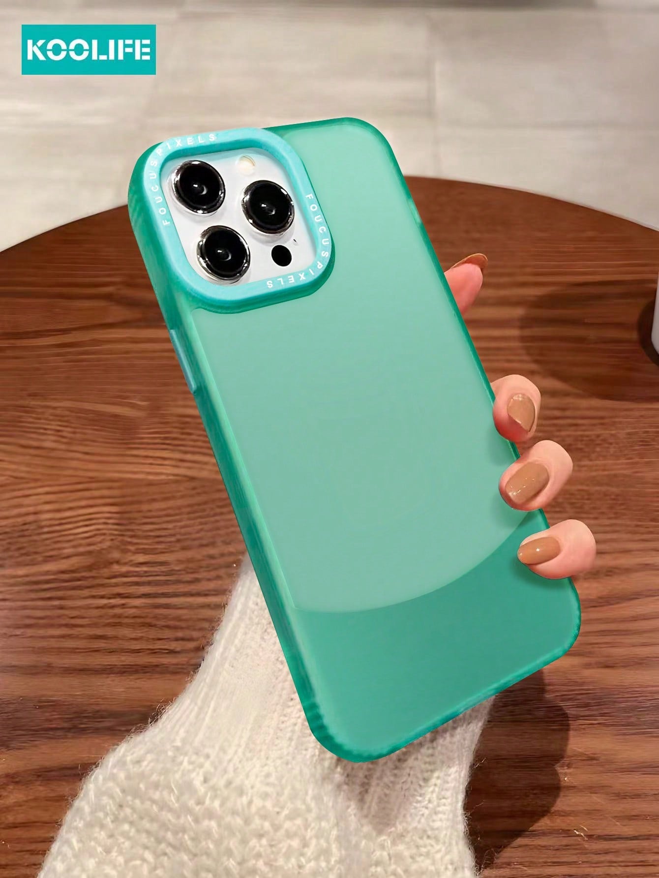 Koolife 1pc Dual-Color TPU Transparent + Frosted Soft Phone Case, Compatible With Apple IPhone 12/12 Pro/12 Pro Max/13/13 Pro/13 Pro Max/14/14 Plus/14 Pro/14 Pro Max/15/15 Pro/15 Pro Max/15 Plus