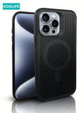 Koolife 1Pc Magnetic Adsorption Heat Dissipation TPU+PC Phone Case Compatible With Apple IPhone 12/12Pro/12ProMax/13/13Pro/13ProMax/14/14Plus/14Pro/14ProMax/15/15Pro/15ProMax/15Plus With Skin-Like Feel