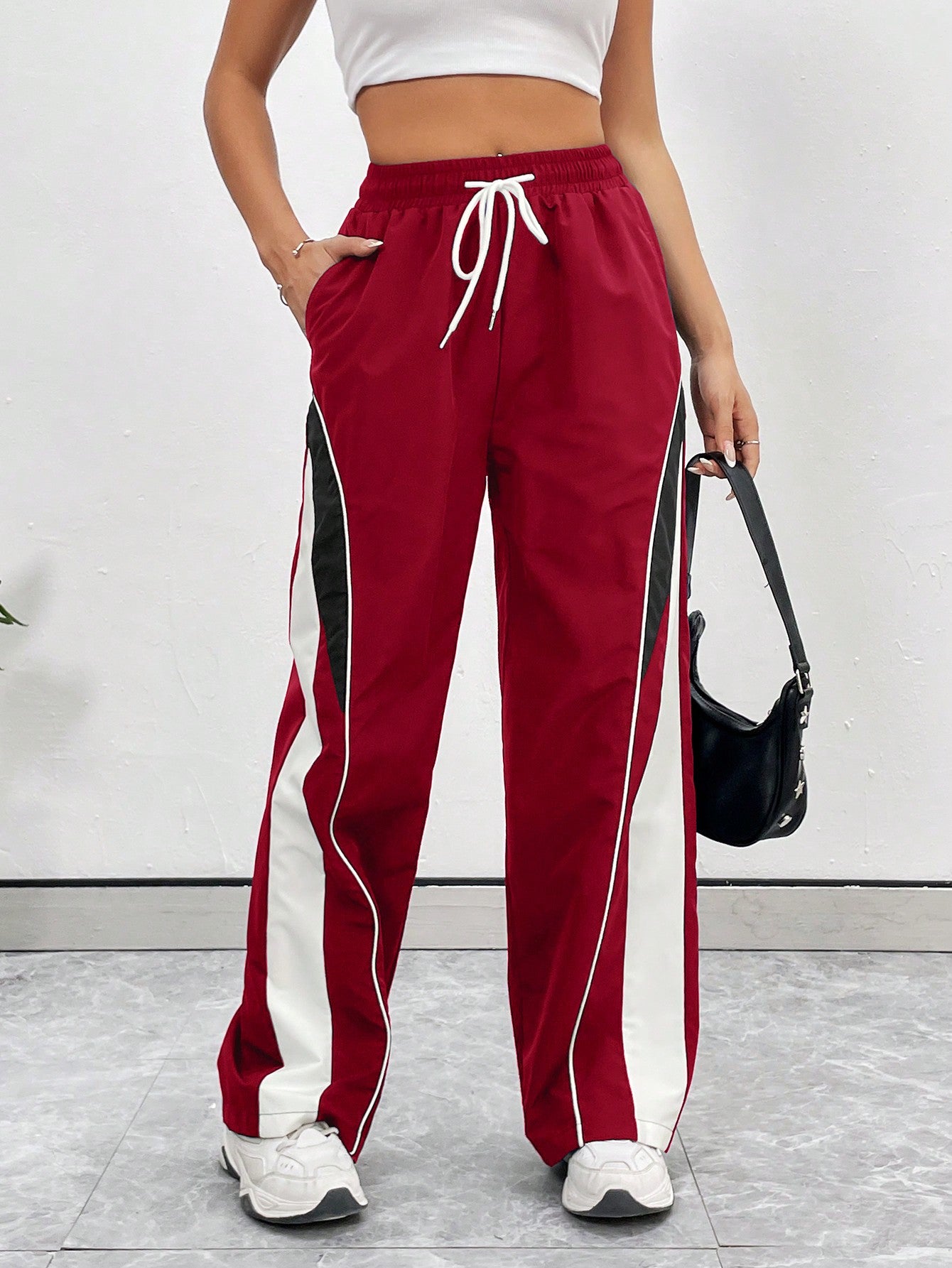 Color Block Casual Sports Pants