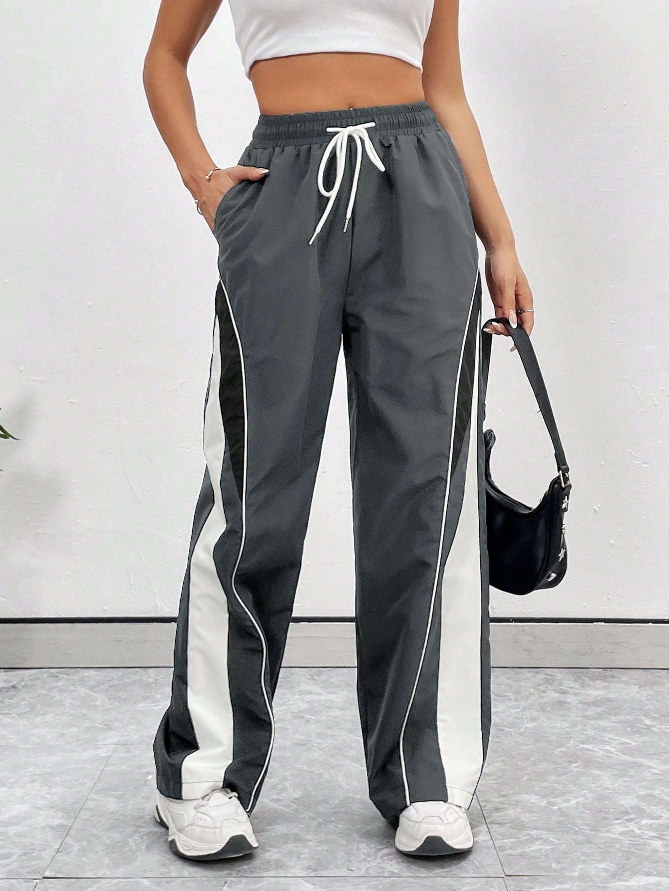 Color Block Casual Sports Pants