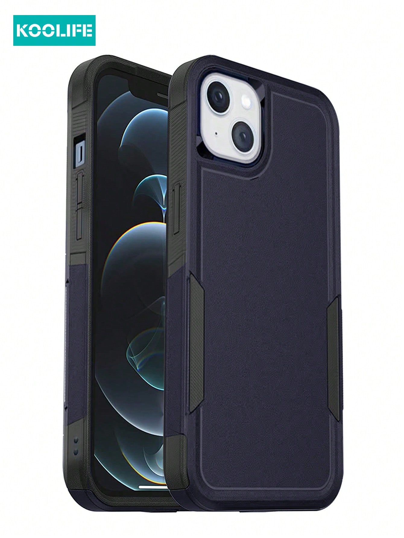 Green Koolife 1pc Double Layer Thickened Anti-Fall Shockproof High-End Business Phone Case Compatible With Apple IPhone 12/12 Pro/12 Pro Max/13/13 Pro/13 Pro Max/14/14 Plus/14 Pro/14 Pro Max/15/15 Pro/15 Plus/15 Pro Max