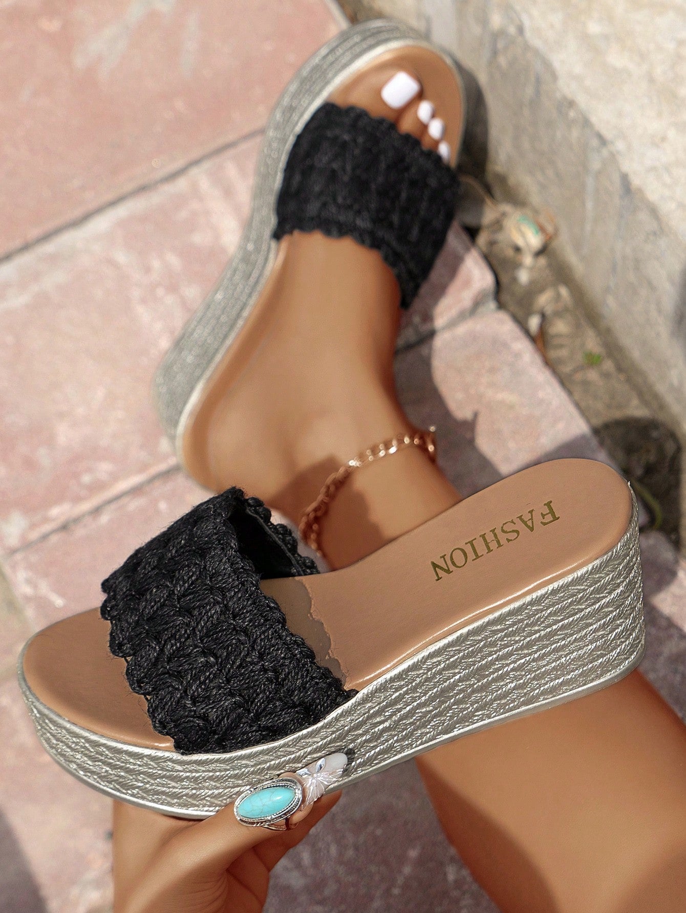 New Arrival Women's Casual Suede Espadrille Wedge Sandals, Retro Style Open Toe Cut-Out Platform Sandals, Orange Color (Plus Size Available)