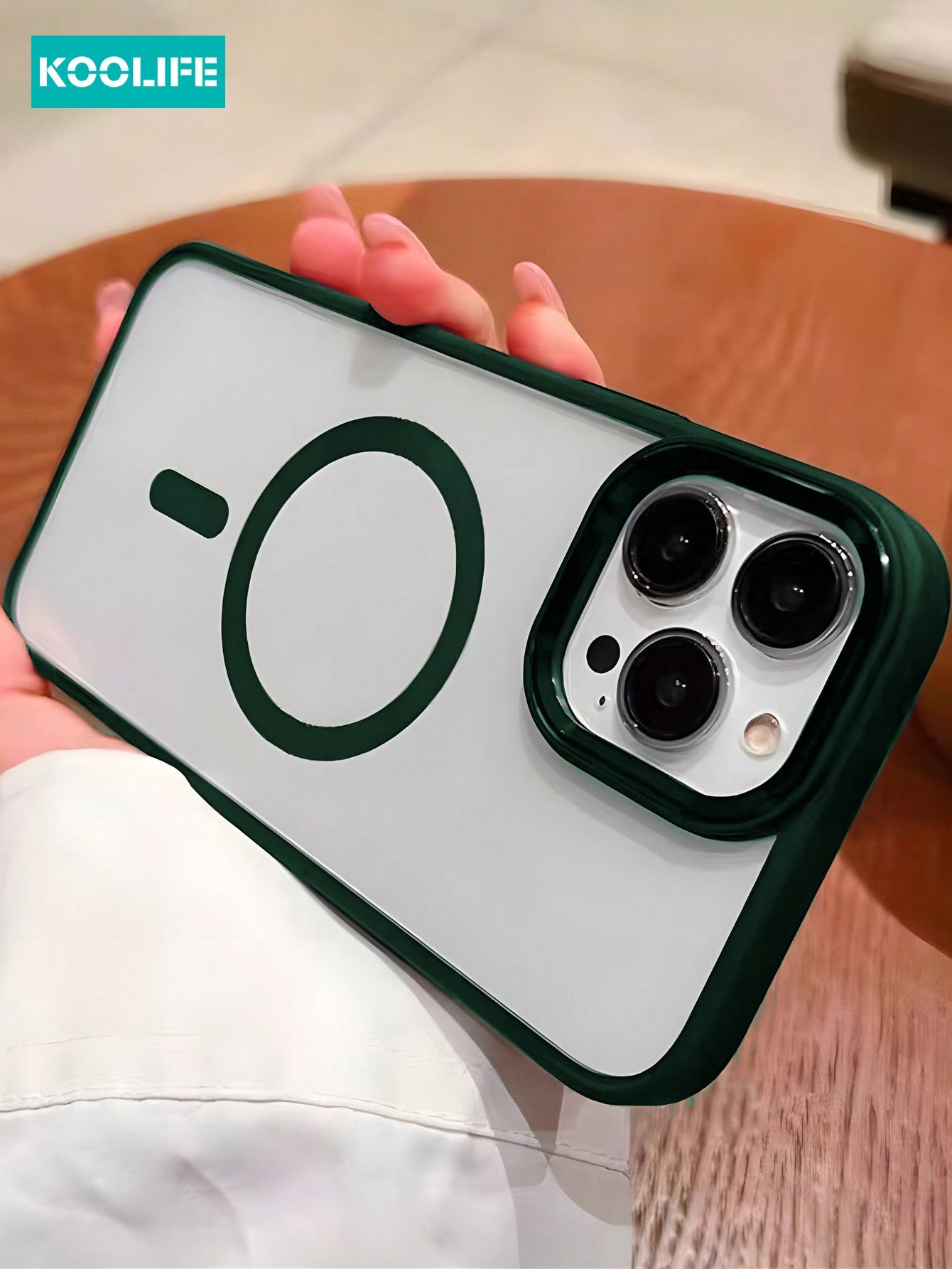 Koolife Ultimate Protection Thickened Anti-Fall TPU+PC Magnetic Protective Case Compatible With IPhone 11/12/13/14/15 Pro Max - Transparent Material Restores True Machine Color