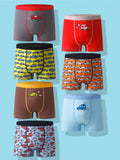 Teen Boy 7pcs/Set Cartoon Printed Boxer Briefs