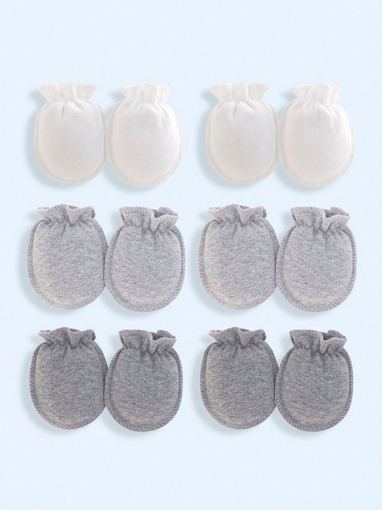 6pairs/Pack Infant Anti-Scratch Mittens, Assorted Colors & Styles, Newborn Protection