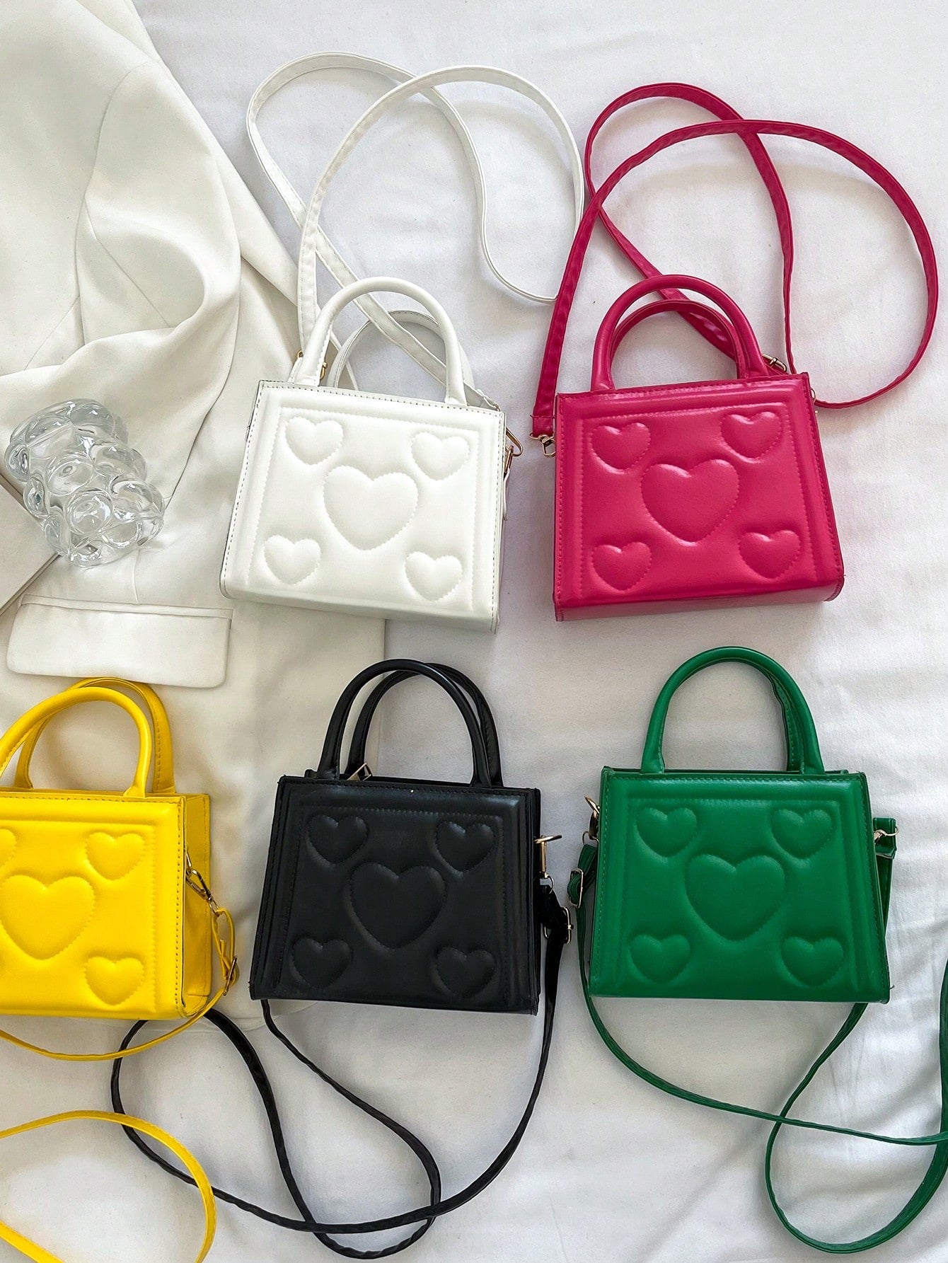 1pc Vintage Heart Pattern Embossed Handbag For Girls, All-Match Casual Shoulder Or Crossbody Bag Suitable For Daily Use