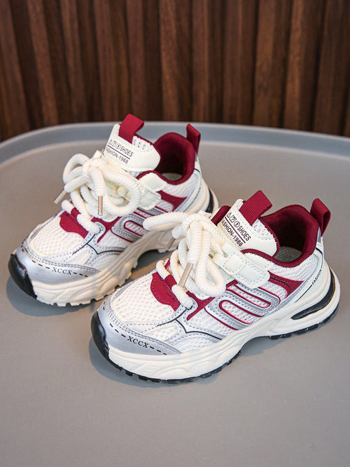 1pair Children's Athletic Shoes, Hollow Out Design Mesh Upper, Anti-Slip Soft Flat Sole, Lightweight Casual Running Shoes For Big Kids, Summer