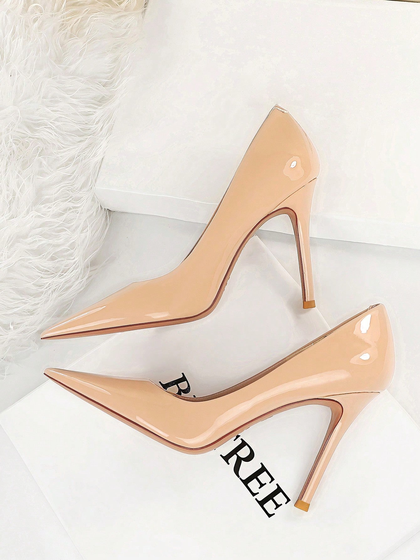 Vintage Style High Heels Thin Heels Party Women's Shoes, Spring/Autumn New Arrival Super High Shoes In Color Block Design With Pointed Shallow Mouth
