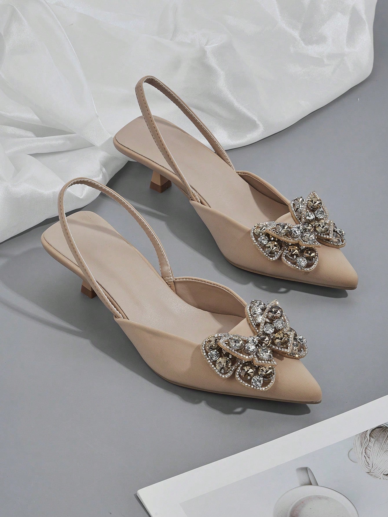 Comfortable Spring/summer New Style High Heels With Pointy Toe & Bowknot Detail