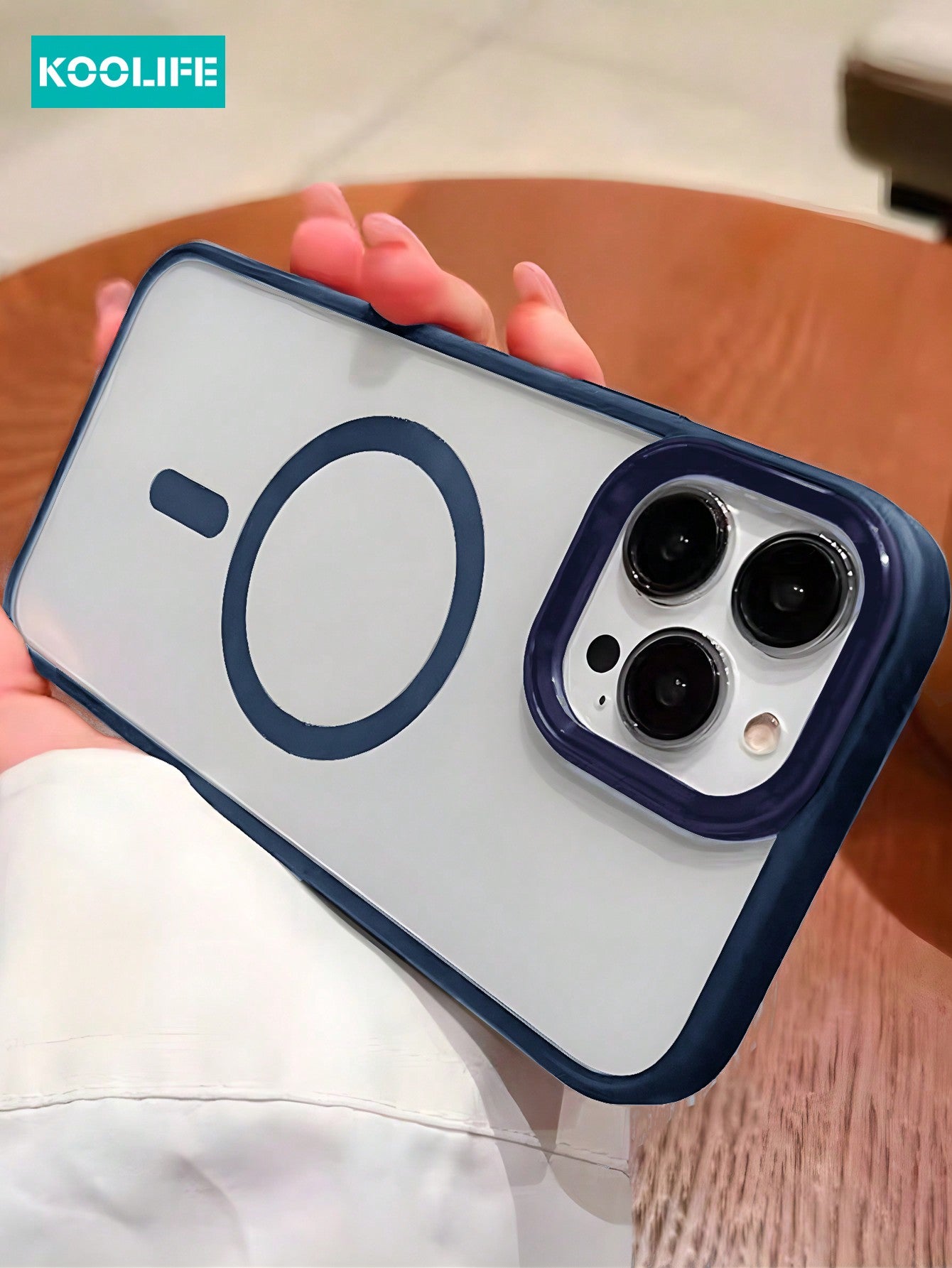 Koolife Shockproof Magnetic Case Compatible With IPhone 11/12/13/14/15 Promax - Ultimate Protection With Thick TPU+PC Material, Transparent Design To Show True Colors Of The Phone