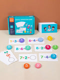 Kids Wooden Number Board, Montessori Toys For 3 4 5 6 Year Old Girls Boys Pairing And Counting, Mathematical Addition And Subtraction Training Cognitive Enlightenment Educational Toy