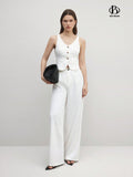 BIZwear Ladies' White Sleeveless Vest Blazer, Evening Wear
