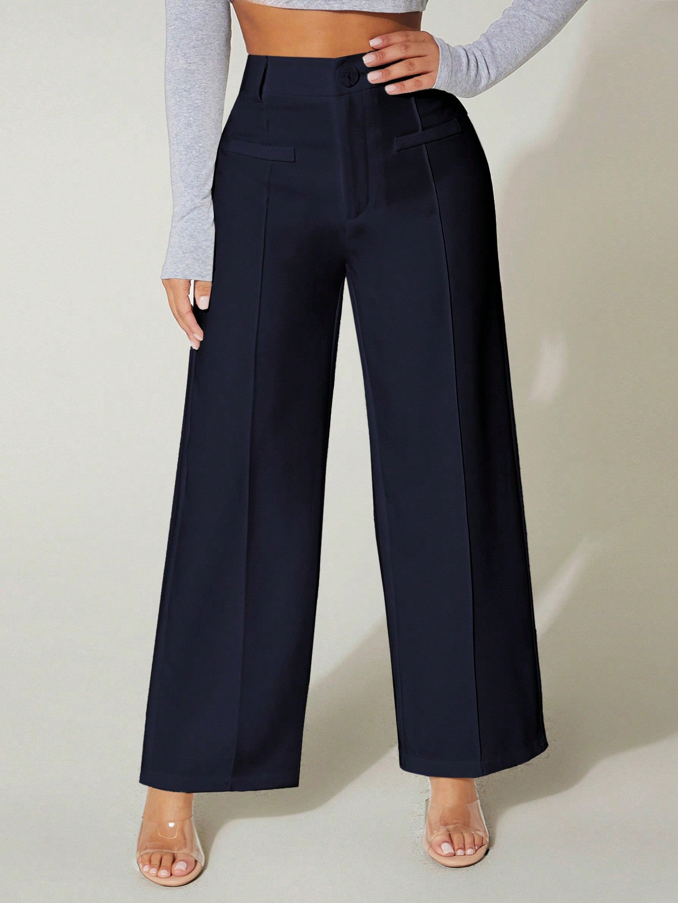 Solid Wide Leg Summer Pants