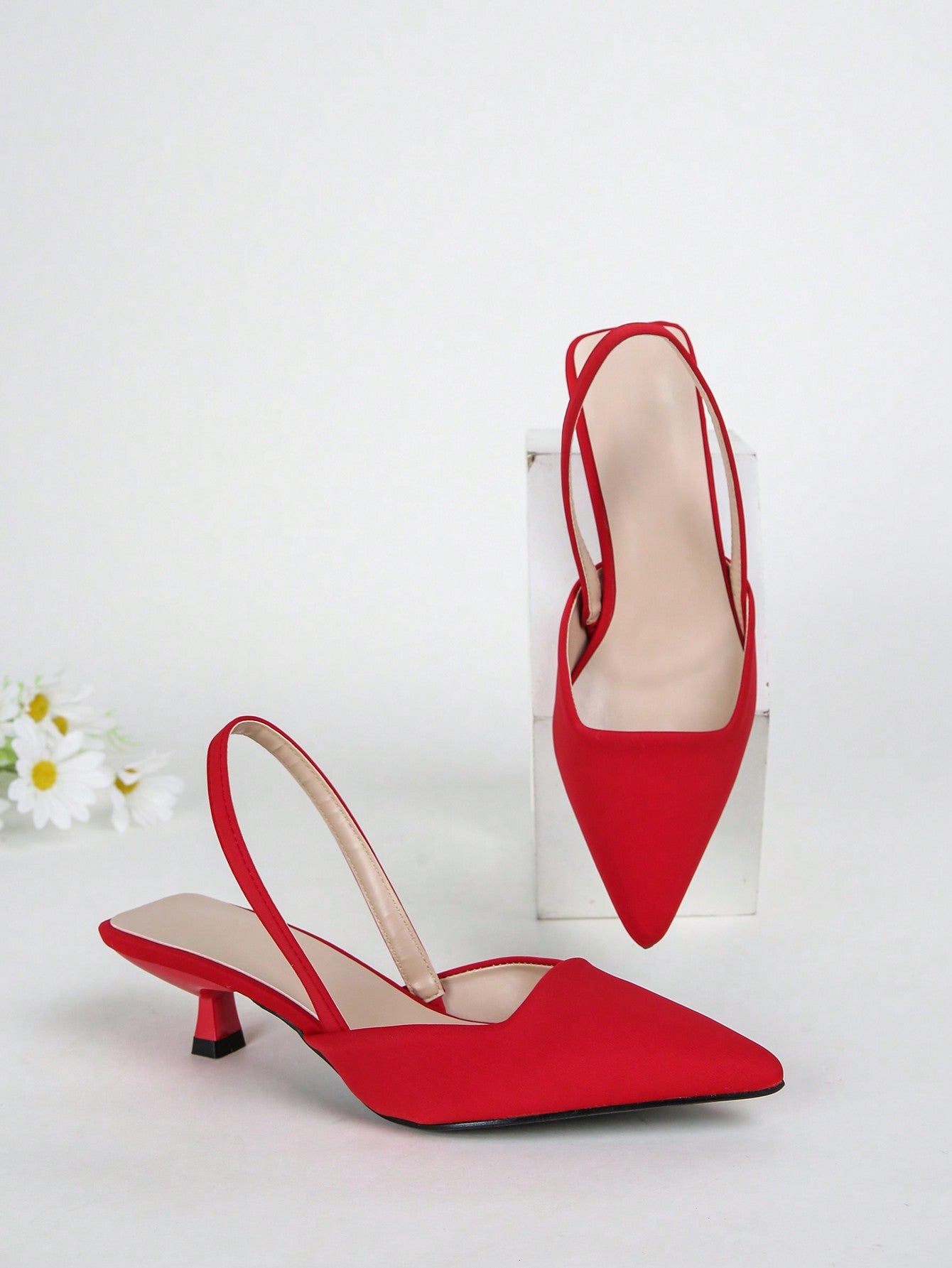 Blue Stylish Pointed Toe Sandals With Bowknot And Comfortable Thin Heels For Women, Everyday And Outdoor Wear