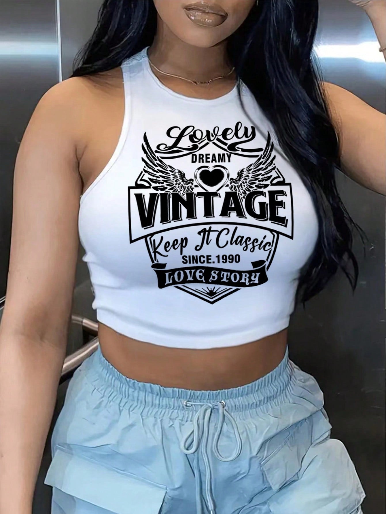 Casual Hands And Money Print Round Neck Tank Top Suitable For Summer The Gangsta POWER & MONEY