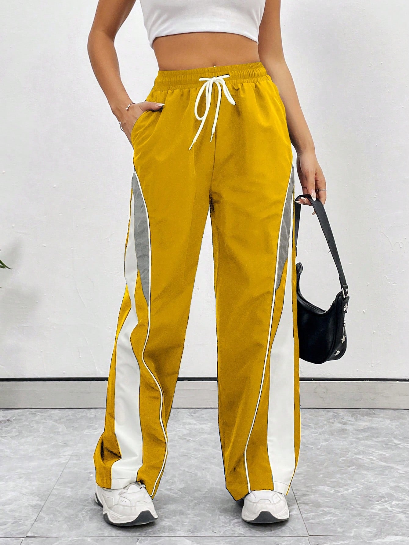 Color Block Casual Sports Pants