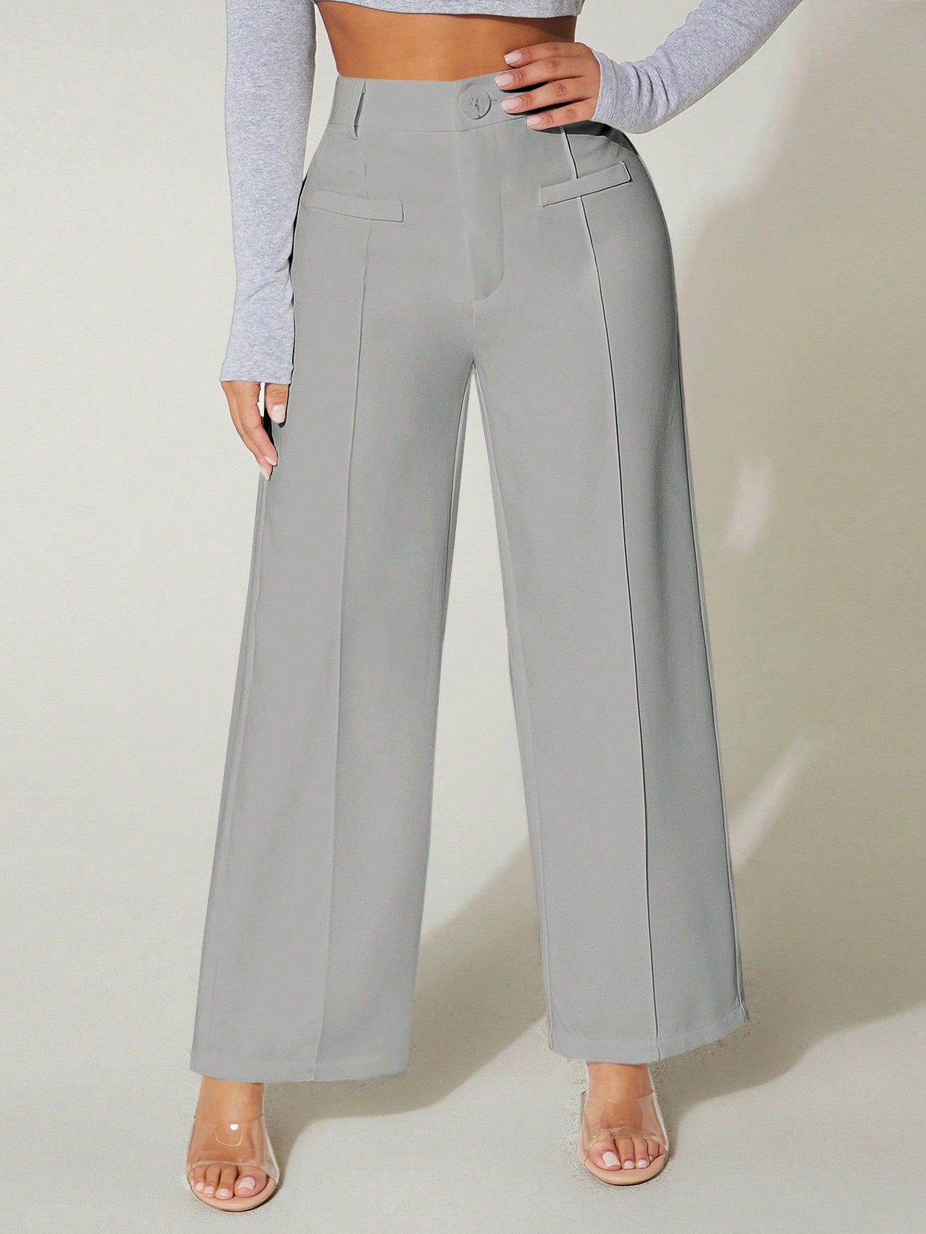 Solid Wide Leg Summer Pants