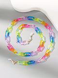 1pc Colorful Transparent Mask Chain, Acrylic Glasses Chain, Suitable For Girls, Personalized And Creative, Daily Use, Reading Glasses Holder, Anti-Loss, Eyeglasses Lanyard, Sunglasses Strap