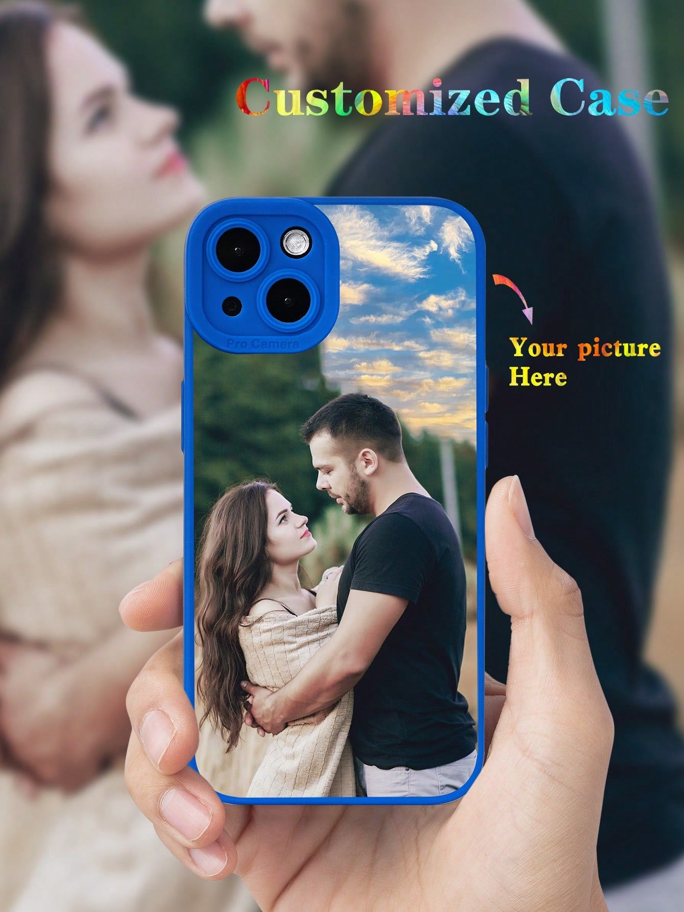Customized Black Full Wrap Fashionable Personalized Couple Holding Hands Life Wedding Travel Souvenir Photo Phone Case Compatible With IPhone 11/12/13/14/15ProMax