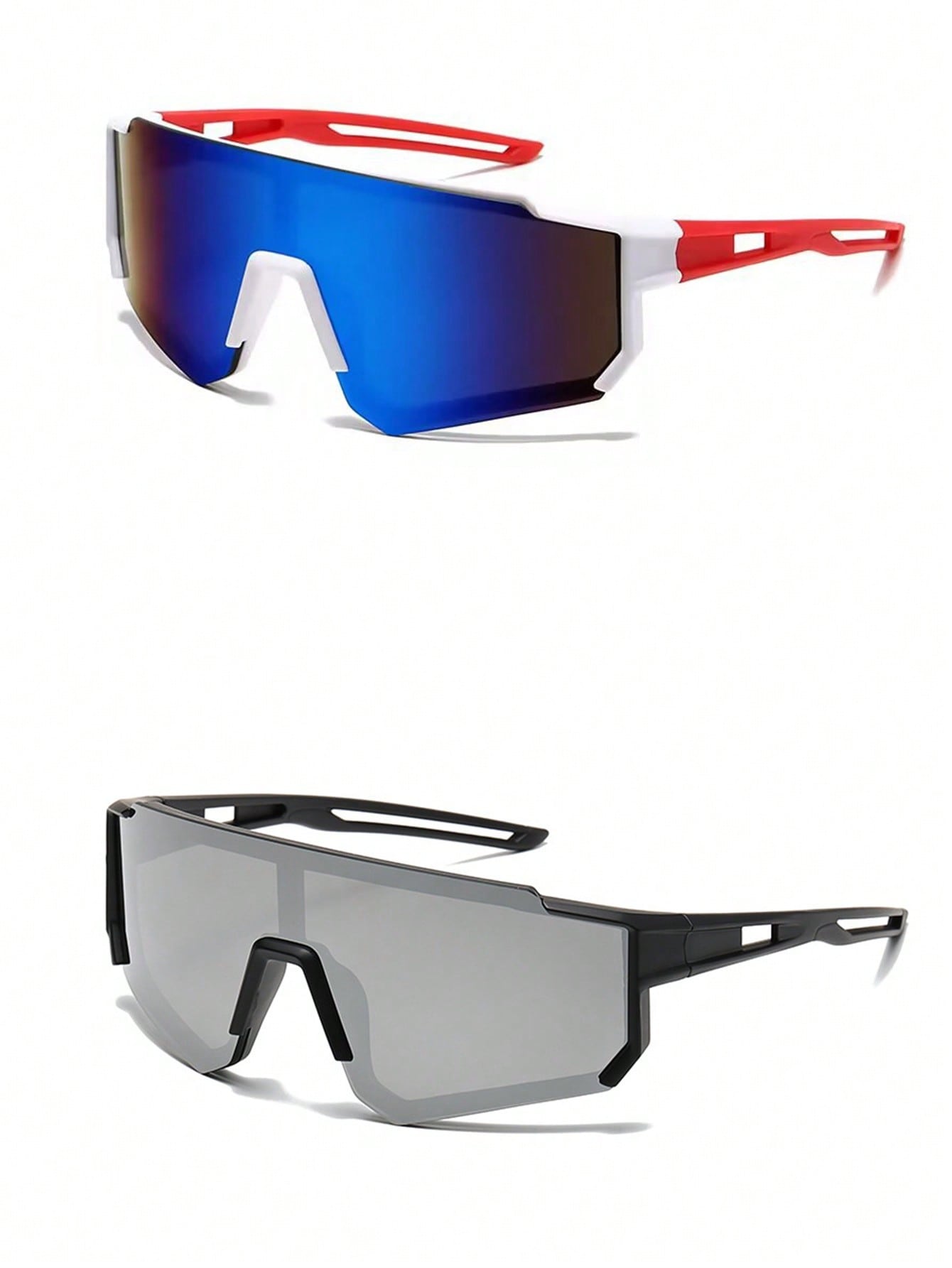 1pc Children's Colorful Sports Cycling Glasses,Colored Connected Large Frame Outdoor Sunglasses, A Gift For Children