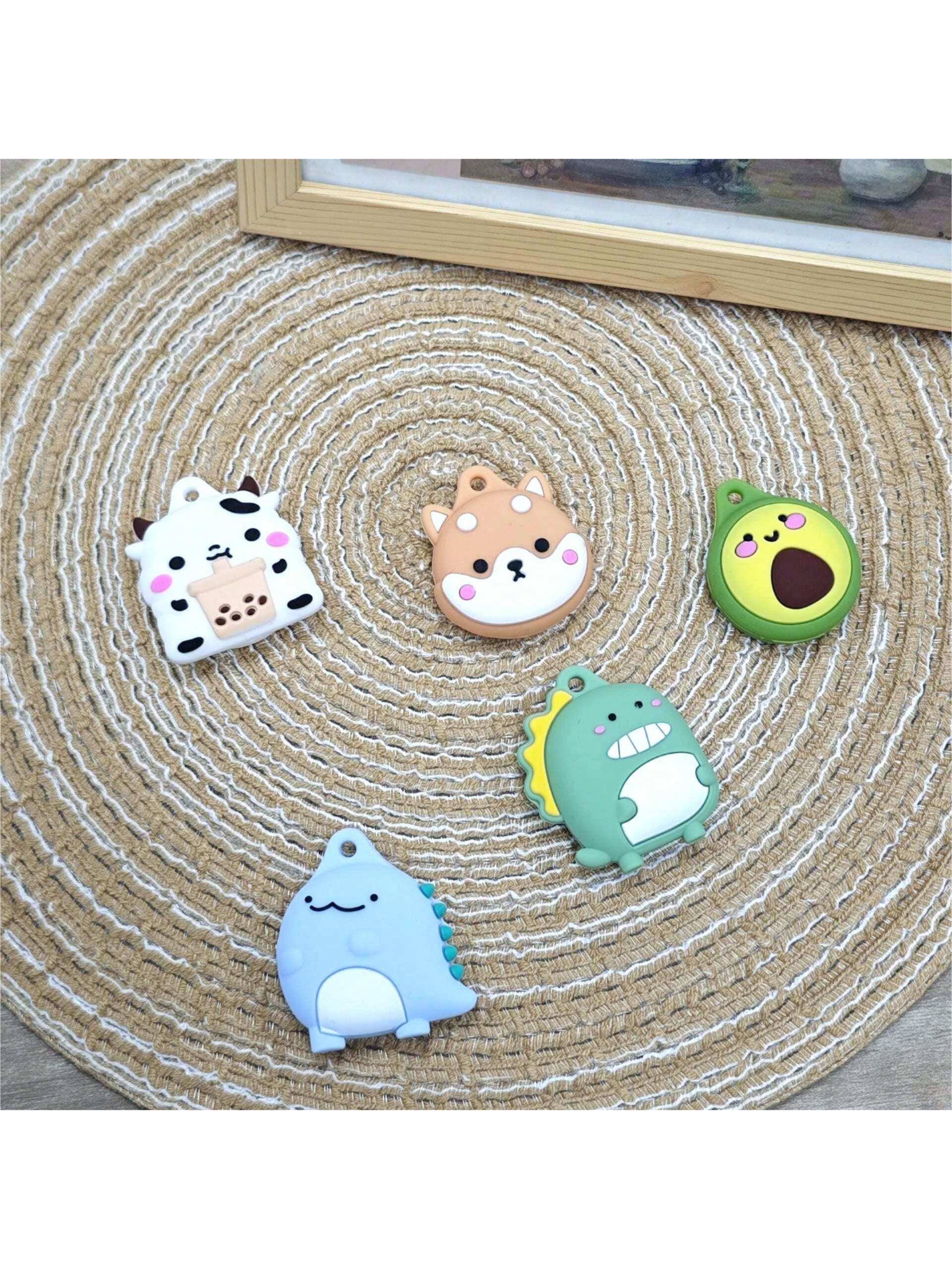 Cartoon Silicone Protective Case For AirTag Anti-Lost Tracker, Soft & Full Coverage Silicone, Dustproof & Drop-Proof, Colorful Cartoon Style, Super Cute & High Value, Suitable For Back-To-School Season And Gift Giving (Note: Protective Case Only)