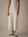 BIZwear Elegant Minimalist OL Style Loose Fit Dress Pants