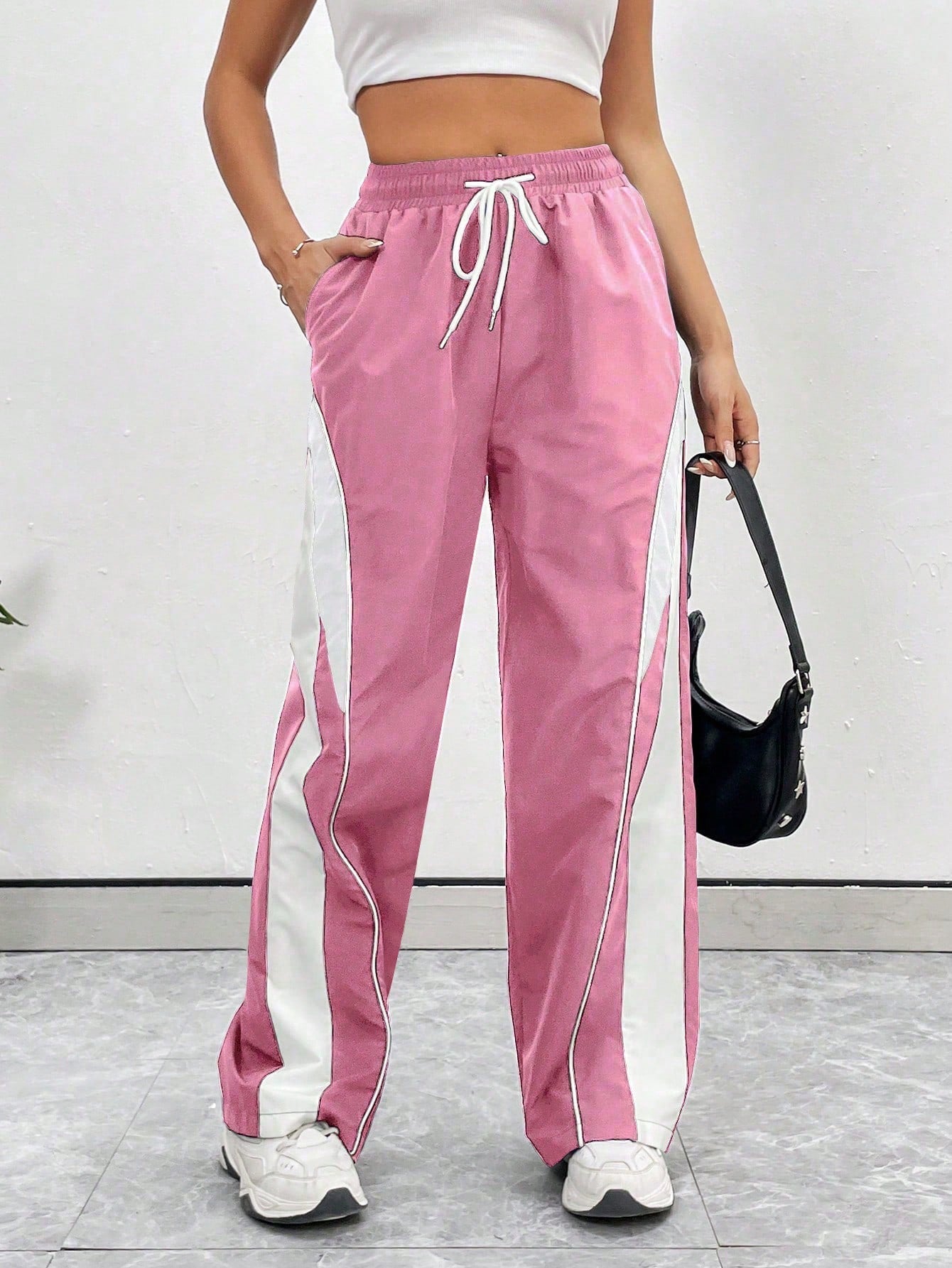 Color Block Casual Sports Pants