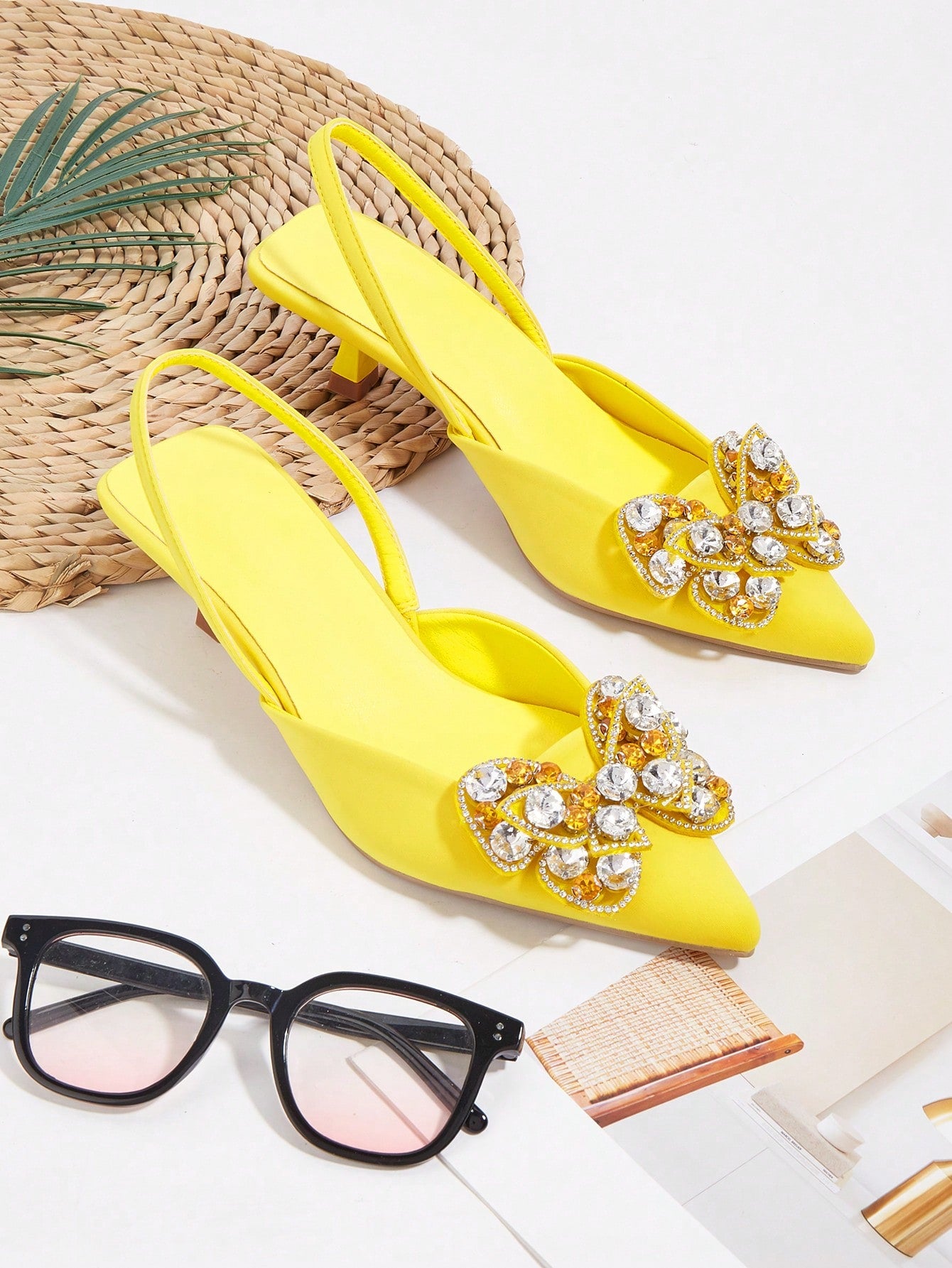 Comfortable Spring Summer New Design Pointed Toe High Heels With Bowknot Decoration