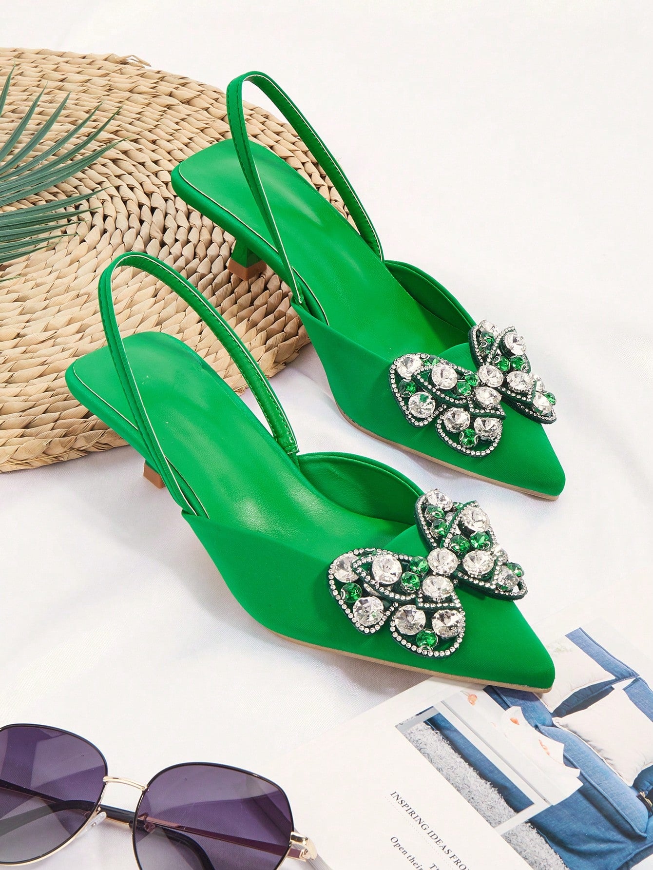Comfortable Spring Summer New Design Pointed Toe High Heels With Bowknot Decoration