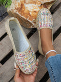 New Arrival Women's Multicolor Flat Shoes Fashionable Round Toe Espadrilles Comfortable Fisherman Shoes For Women, Students, And Work, Walking And Commuting, Elegant And Tasteful Gift