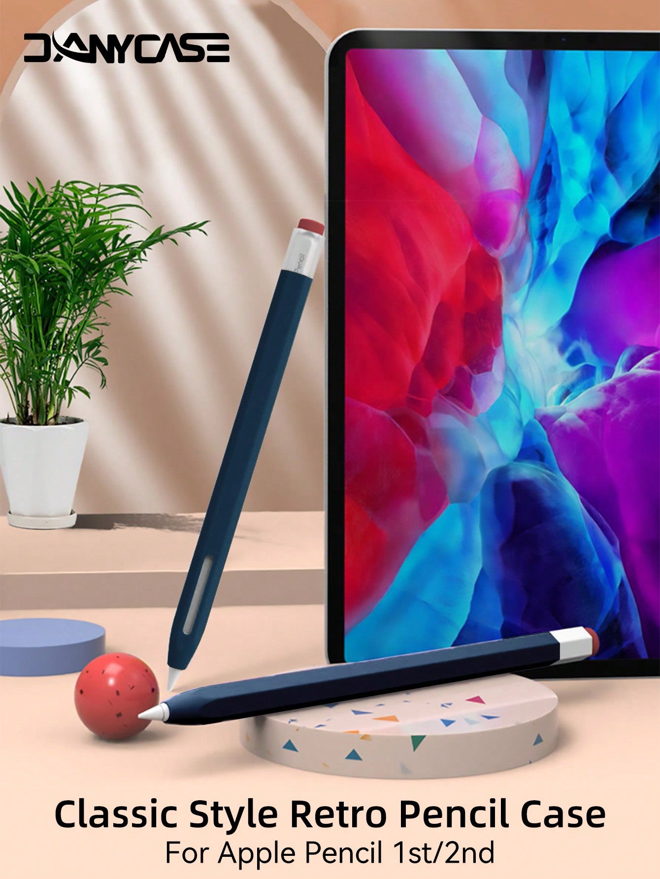 DANYCASE For Funda Apple Pencil 1 2 Case Duotone Soft Silicone Protective Cover 1st 2nd Generation IPad Pencil Skin Compatible With Apple Pencil Case