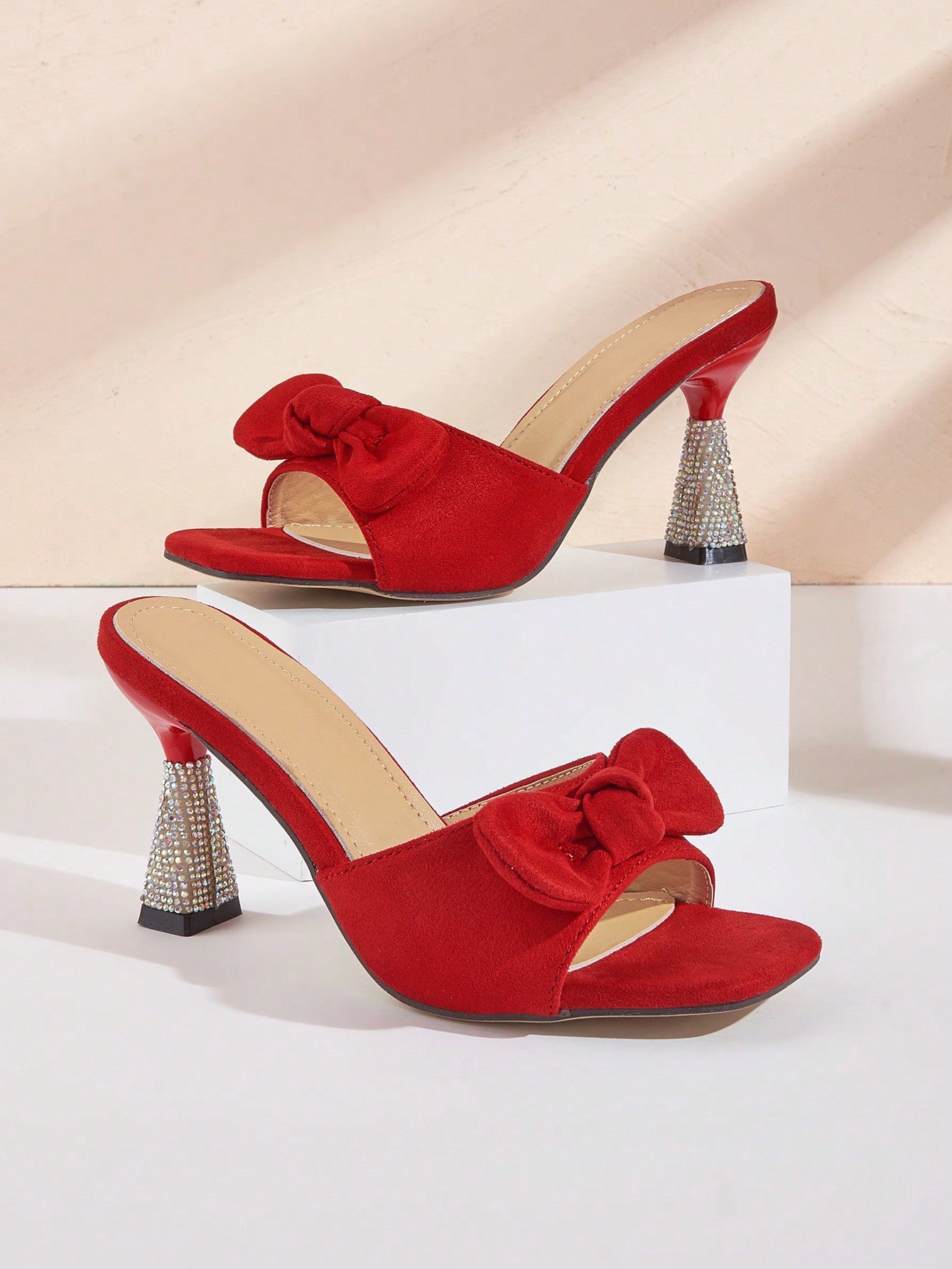 Coffee Brown Suede Fashionable Women's High Heeled Sandals