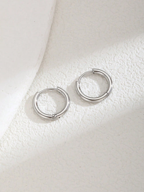 1pc Teen Girls Minimalist Classic Hoop Earrings For Women Girls For Daily Wear