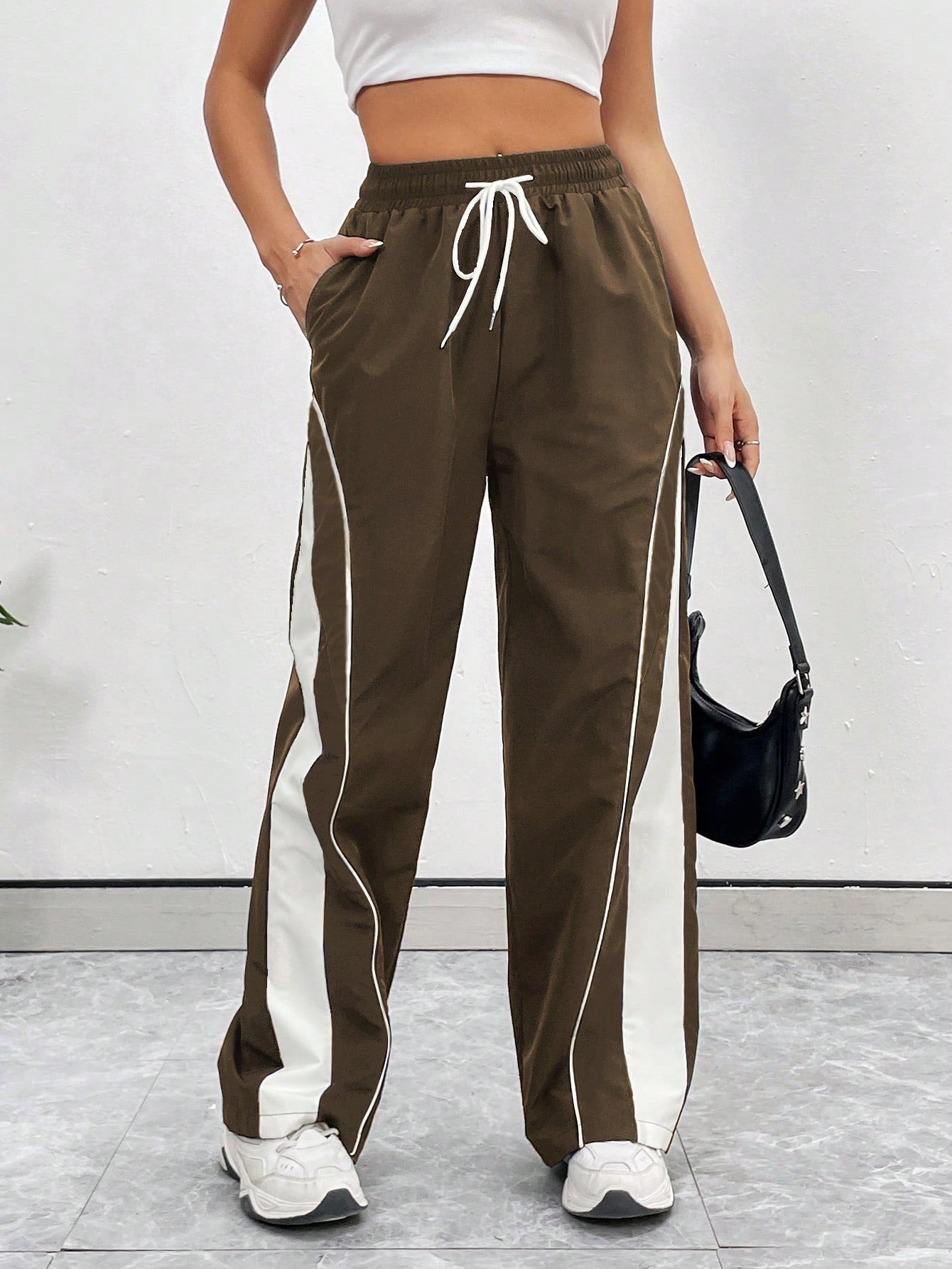 Color Block Casual Sports Pants