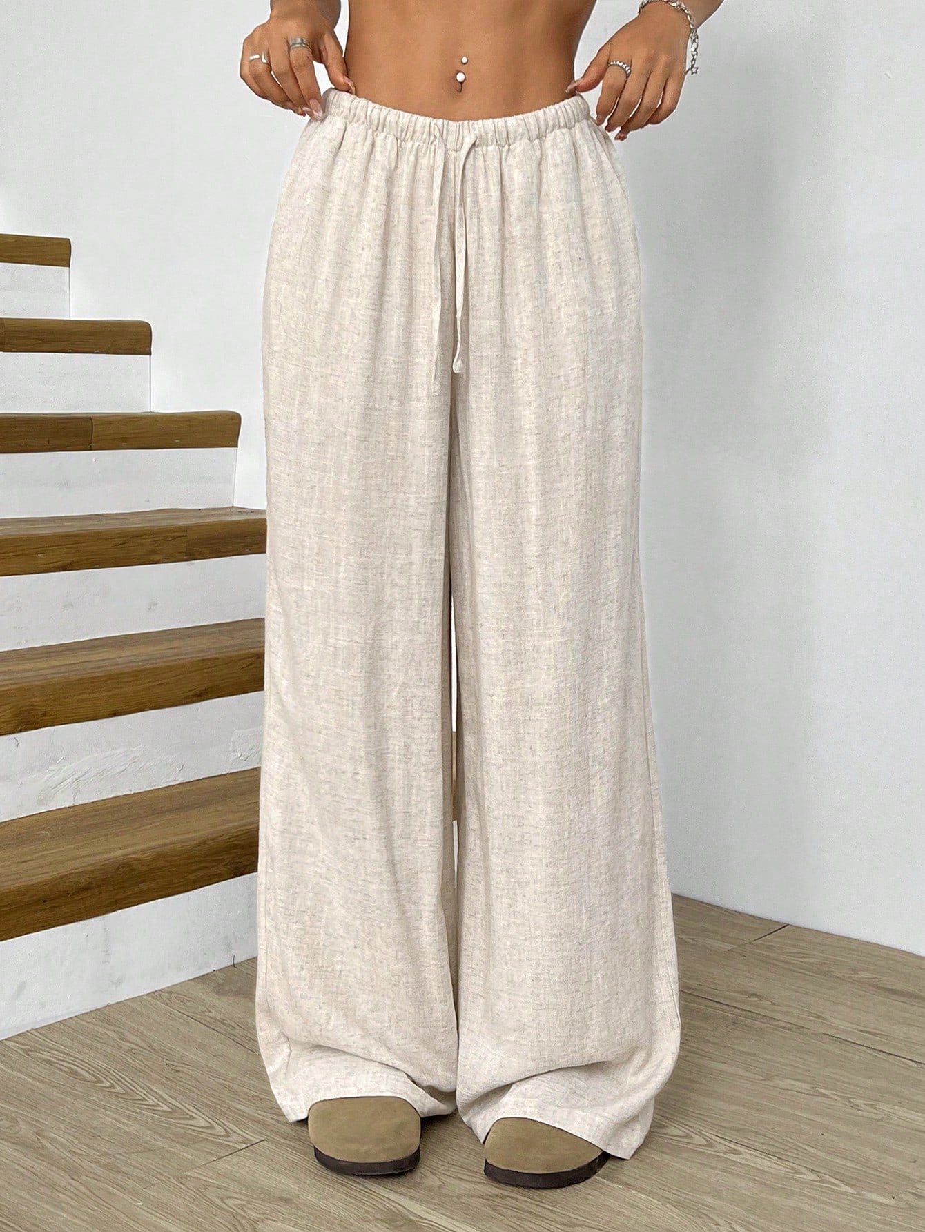 Striped & Printed Casual Daily Wear Women Spring/Summer Long Pants
