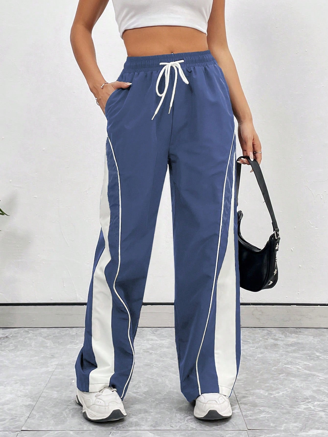 Color Block Casual Sports Pants