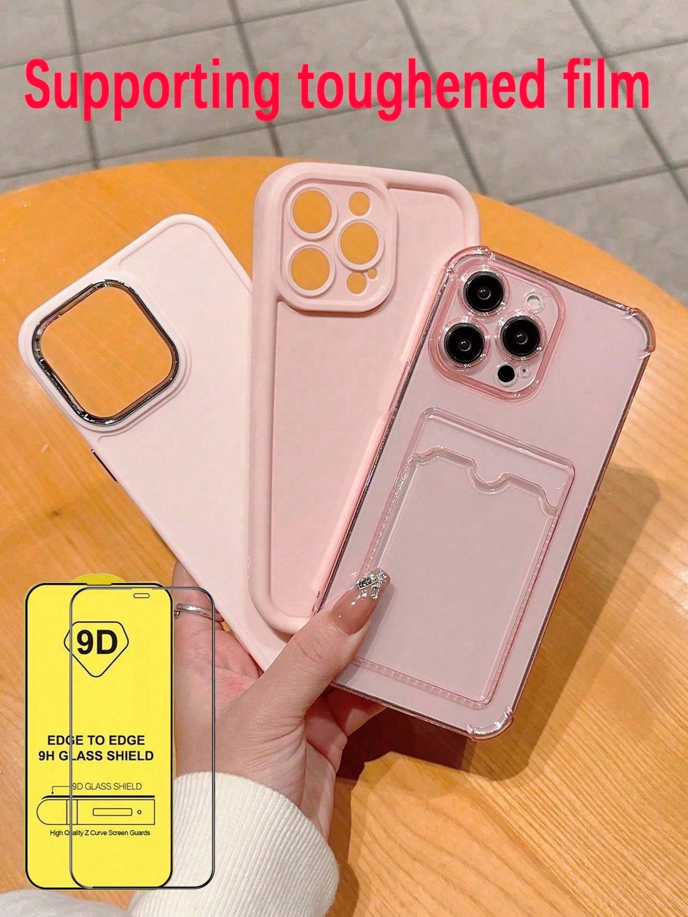 Pink 3pcs/Set Mobile Phone Protective Case