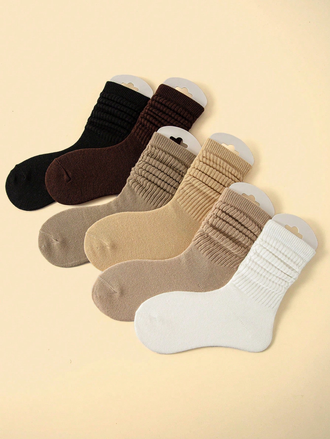 12pairs/Set Kids Socks, Colorful, Breathable, Comfortable, Soft, Fashionable, Versatile Casual Crew Socks, Suitable For Daily Life Or Back To School, Random Colors