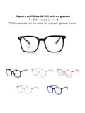 [1pc]Kids' Blue Light Blocking Glasses, Fashionable Square Frame Children's Anti-Fatigue UV Protection Eyeglasses, Non-Prescription Clear Lens, Boys' & Girls' Trendy Eyewear, 4-10 Years Old, TR90 Frame Material
