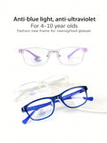 [1pc]Anti-Blue Light Eyeglasses Frame For Kids, Daily Eye Protection, Anti-Fatigue, UV400, Unisex Square Frame Design, TR90, Suitable For Boys And Girls, Reading, Playing Smartphone, Watching Computer, Non-Prescription Glasses