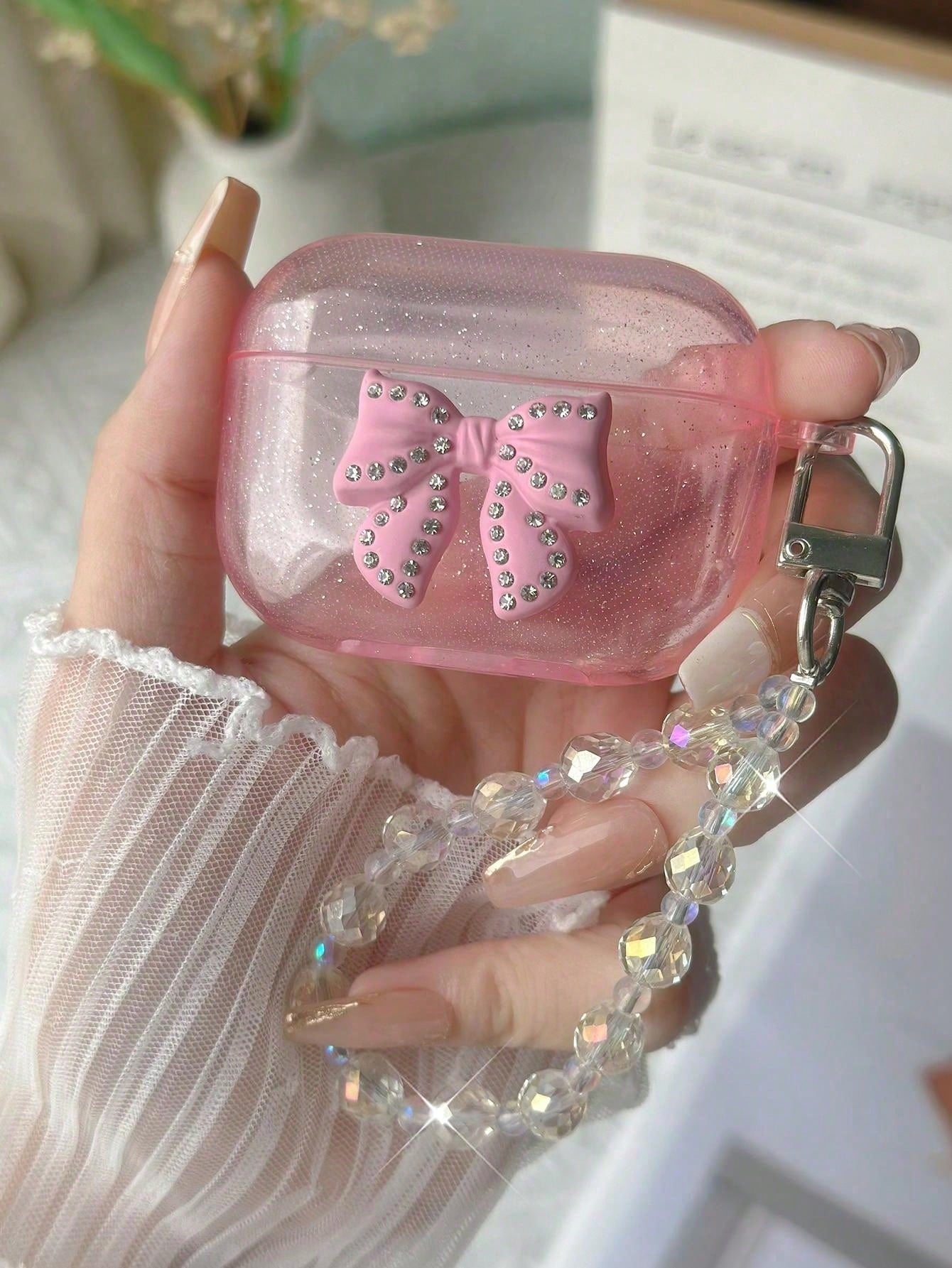 Bow Decor Case Compatible With AirPods For AirPods1/2 AirPods Pro