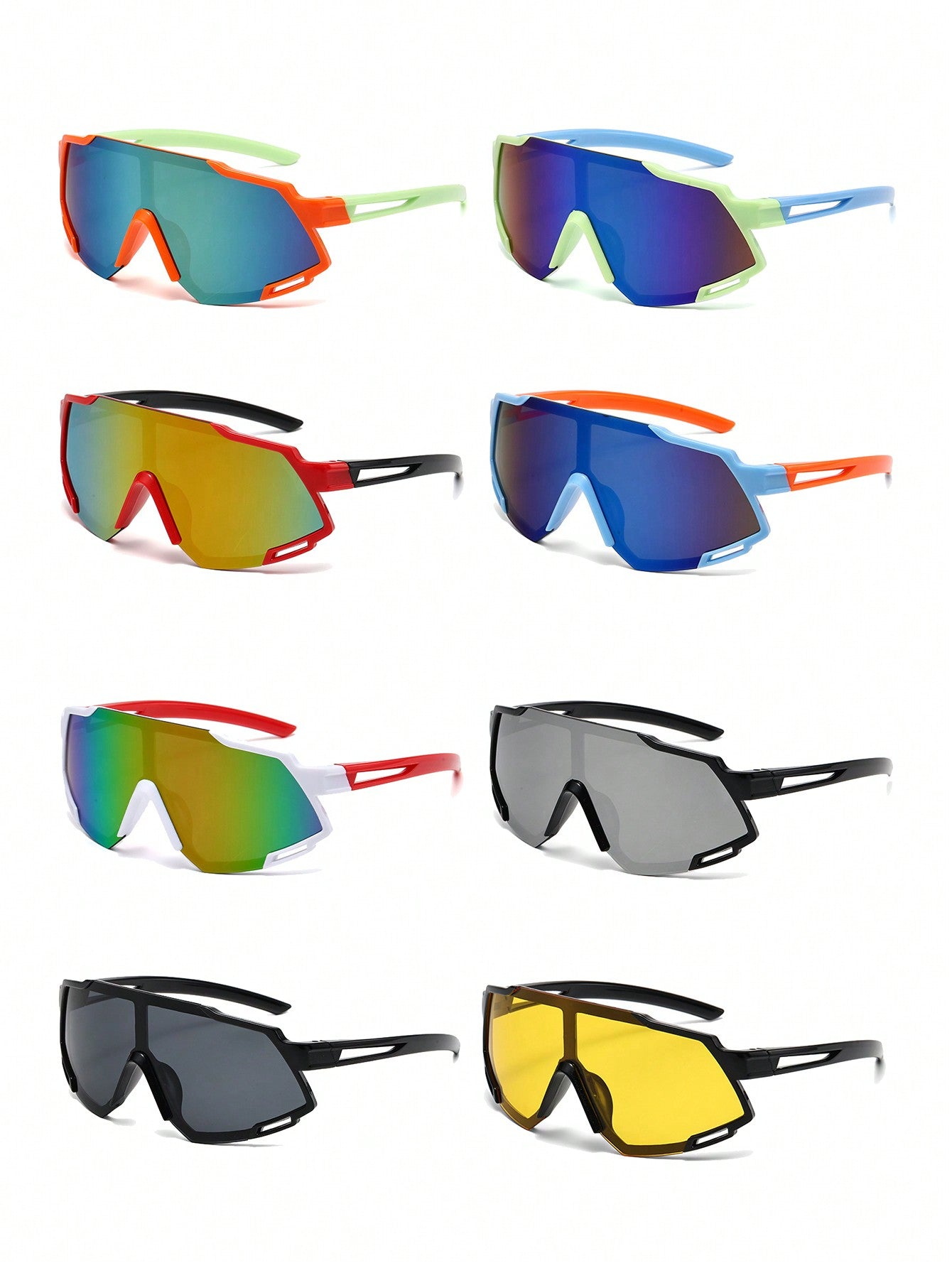 1pc Colorful Kids' Cycling Glasses For Ages 3-10, Outdoor Sports Glasses With Large Colored Frames - Perfect Gift For Kids
