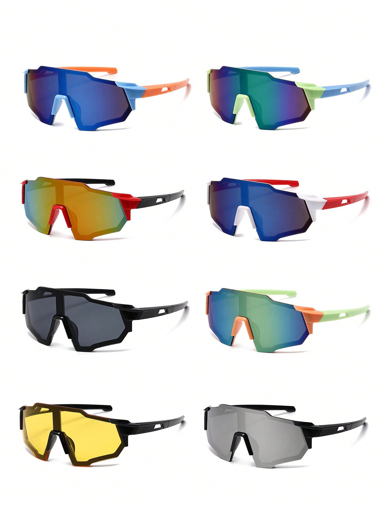 1pc Colorful Kids' Cycling Glasses For Ages 3-10, Outdoor Sports Glasses With Large Colored Frames - Perfect Gift For Kids