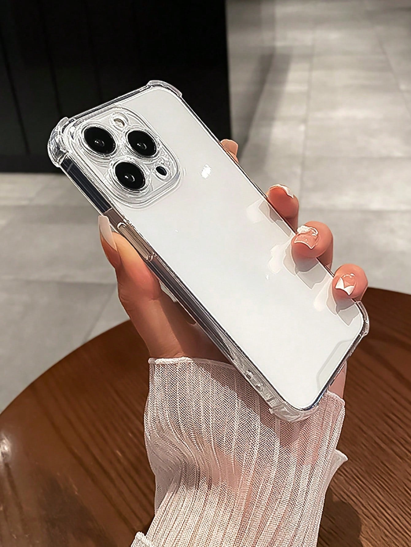 Clear Acrylic Phone Case With Large Holes, Anti-Fall, Suitable For Apple Phones Including IPhone 15 Pro Max/15 Pro/15/15 Plus/11/12/13/14 Pro Max/XS/XR/11 Pro/11 Pro Max/12 Pro/12 Pro Max/13 Pro/13 Pro Max/7 Plus/14 Pro/14 Pro Max/14 Plus/7 Plus/8 Plus/8/